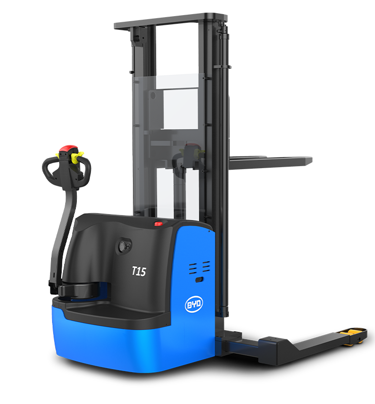 比亞迪叉車CTD15JW國度級1.5T寬支腿步行式托盤堆垛車報價參數(shù)配置